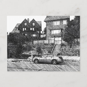 Ein Holzhaus in den Berkeley Hills Postkarte