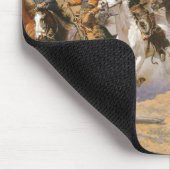 Ein Holzschlag von Frederick Remington Mousepad (Ecke)