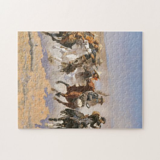 Ein Holzschlag von Frederick Remington Puzzle (Horizontal)
