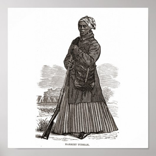 Ein Holzschnitt von Harriet Tubman vor 1869 Poster (Vorne)