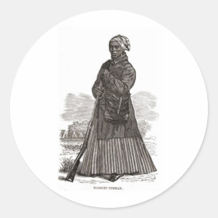 Ein Holzschnitt von Harriet Tubman vor 1869 Runder Aufkleber