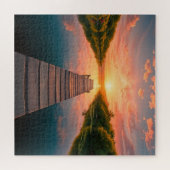 Ein Holzsteg Puzzle (Horizontal)