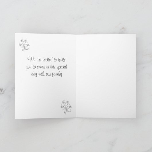 Ein Homeschool-Abschluss für Mädchen Einladung (Innenseite)