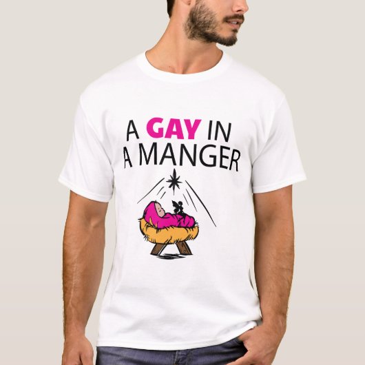 Ein Homosexuelles in einer Krippe T-Shirt (Vorderseite)