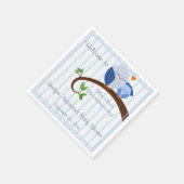 Ein Hoot! Blue Owls Baby Dusche Napkins Serviette (Ecke)