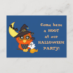 Ein Hoot Halloween-Party einladen Einladung