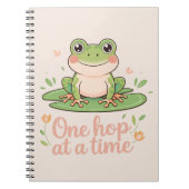 Ein Hopser auf einmal | Frosch auf Seerosenblatt Notizblock (Vorderseite)