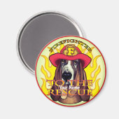 Ein Hound Hund Feuerwehrmagnet Magnet (Vorderseite/Rückseite)