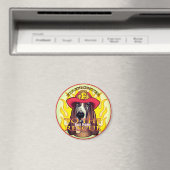 Ein Hound Hund Feuerwehrmagnet Magnet (In Situ (Geschirrspüler))