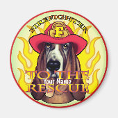 Ein Hound Hund Feuerwehrmagnet Magnet (Vorne)