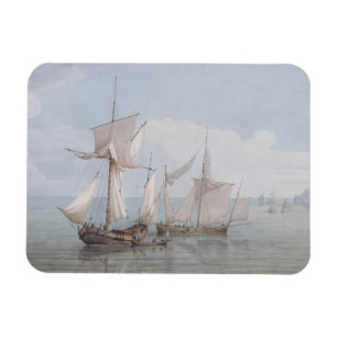 Ein Hoy und ein Lugger mit anderem Verschiffen auf Magnet