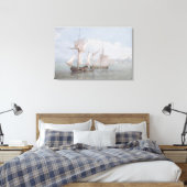 Ein Hoy und ein Lugger mit anderen Schiffen auf ei Leinwanddruck (Insitu (Schlafzimmer))