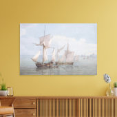 Ein Hoy und ein Lugger mit anderen Schiffen auf ei Leinwanddruck (Insitu (Wohnzimmer))
