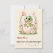 ein hübscher Dinosaurier Wasserfarbenhahn bald Dankeskarte (Vorderseite)