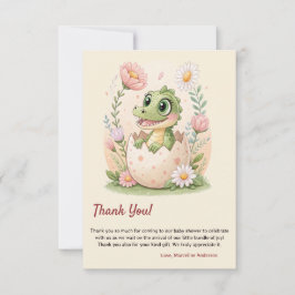 ein hübscher Dinosaurier Wasserfarbenhahn bald Dankeskarte