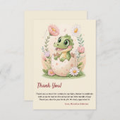 ein hübscher Dinosaurier Wasserfarbenhahn bald Dankeskarte (Vorne/Hinten)