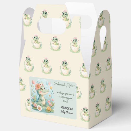 ein hübscher Dinosaurier Wasserfarbenhahn bald Geschenkschachtel (Offen)