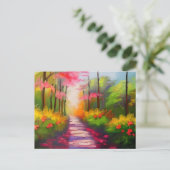 Ein Hübscher Fall Wanderweg Postkarte (Stehend Vorderseite)