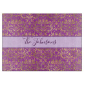 Ein hübscher lila Damast Schneidebrett (Vorderseite)