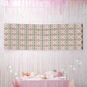 Ein hübscher, rosa und braun gemusterter Hintergru Banner