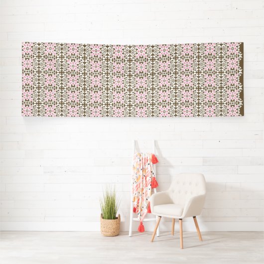 Ein hübscher, rosa und braun gemusterter Hintergru Banner (Insitu)