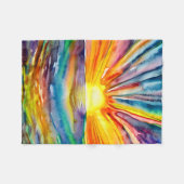 Ein Hübscher Sonnenuntergang über dem Wasser Fleecedecke (Vorderseite (Horizontal))