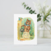 Ein Hübscher Wasserkocher von Fisch Louis-Wain-Kat Postkarte (Stehend Vorderseite)