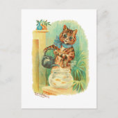 Ein Hübscher Wasserkocher von Fisch Louis-Wain-Kat Postkarte (Vorderseite)