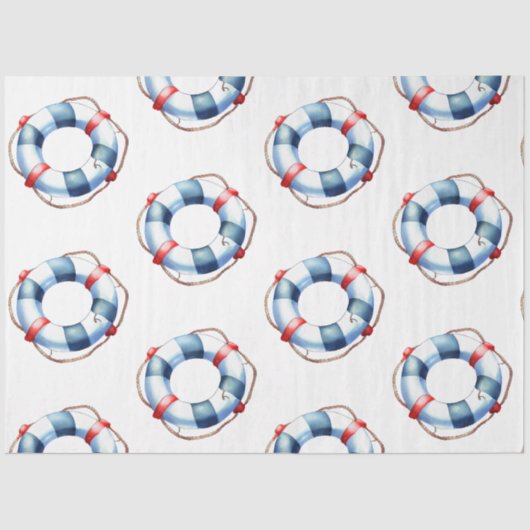 Ein Hübsches Design der Blue Nautic Series 5 Seidenpapier (Vorderseite)