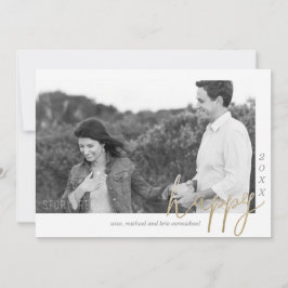 Ein hübsches glückliches neues Jahr - Imitat-Folie Feiertagskarte