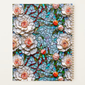 Ein Hübsches Imitat Mosaik-Blumenmuster Personalis Planer (Rückseite)