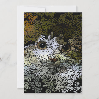 Ein hübsches Katzengemälde aus Blätter_ Feiertagskarte