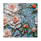 Ein Hübsches Mosaik-Blumenmuster aus Imitaten Fliese (Vorderseite)