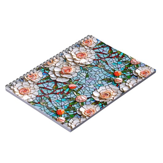 Ein Hübsches Mosaik-Blumenmuster aus Imitaten Notizblock (Linke Seite)