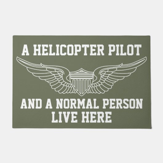 Ein Hubschrauber-Pilot und eine normale Person Fußmatte (Vorderseite)