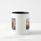 Ein Hufschmied, der ein Pferd beschuht Tasse (Zentrum)