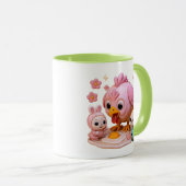 Ein Huhn bricht sein Ei Tasse (VorderseiteRechts)