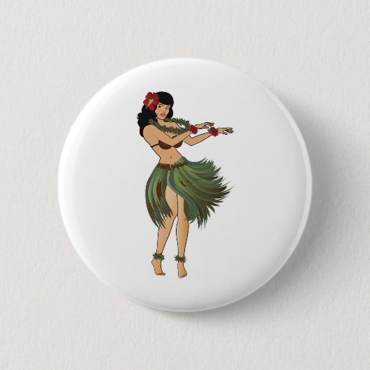Ein Hula-Girl-Tanz Button (Vorderseite)