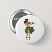 Ein Hula-Girl-Tanz Button (Vorne & Hinten)