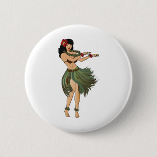 Ein Hula-Girl-Tanz Button