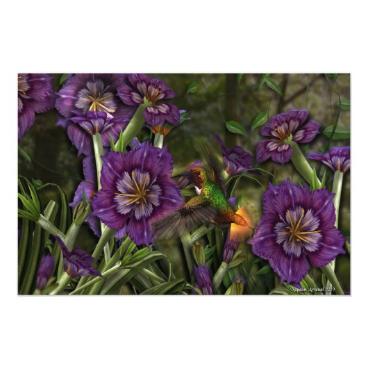 Ein Hummer unter den Blume Fotodruck (Vorne)