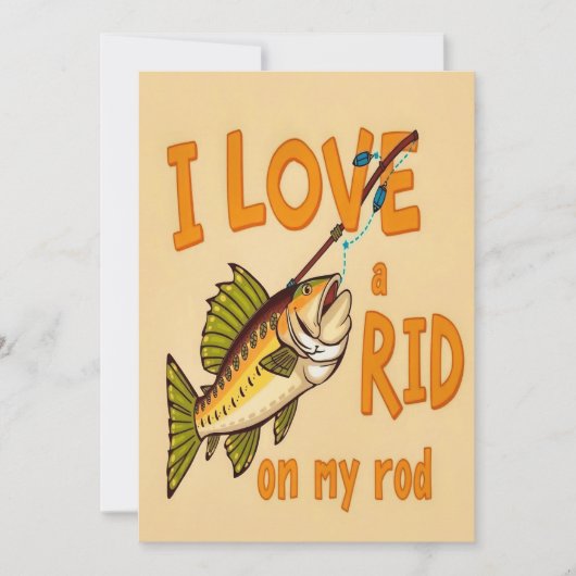 Ein humorvoller Ansatz für den Fischfang Einladung (Vorderseite)