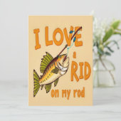 Ein humorvoller Ansatz für den Fischfang Einladung (Stehend Vorderseite)