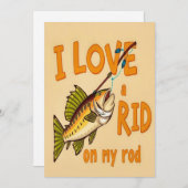 Ein humorvoller Ansatz für den Fischfang Einladung (Vorne/Hinten)