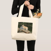 Ein Hund an einem Teich Jumbo Stoffbeutel (Vorderseite (Produkt))
