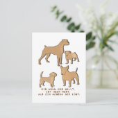 Ein Hund der bellt ist mehr wert Hundeliebe Spruch Postkarte (Stehend Vorderseite)