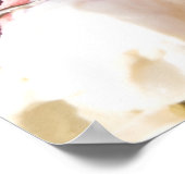 Ein Hund, der ein Eis aus einem Gehsteig isst Poster (Ecke)