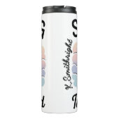 Ein Hund, der in die Leere stürzt Thermosbecher (Rückseite)