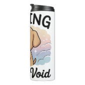 Ein Hund, der in die Leere stürzt Thermosbecher (Nach rechts gedreht)