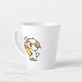 Ein Hund, der in eine Banane fällt Milchtasse (Linke Ecke)